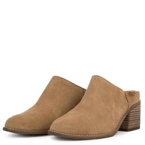 Tan Suede Mules